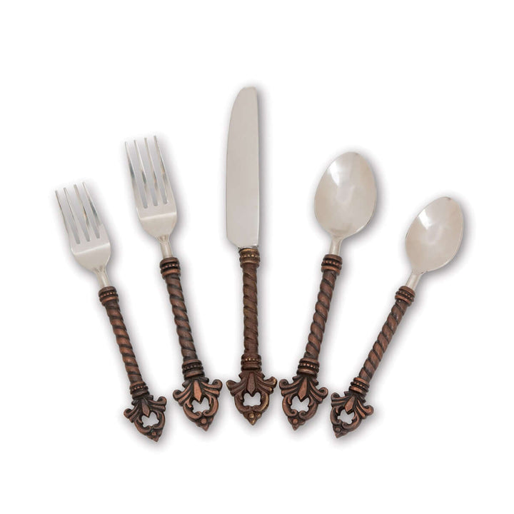 Fleur de Lis Flatware Set, 4 Sets of 5
