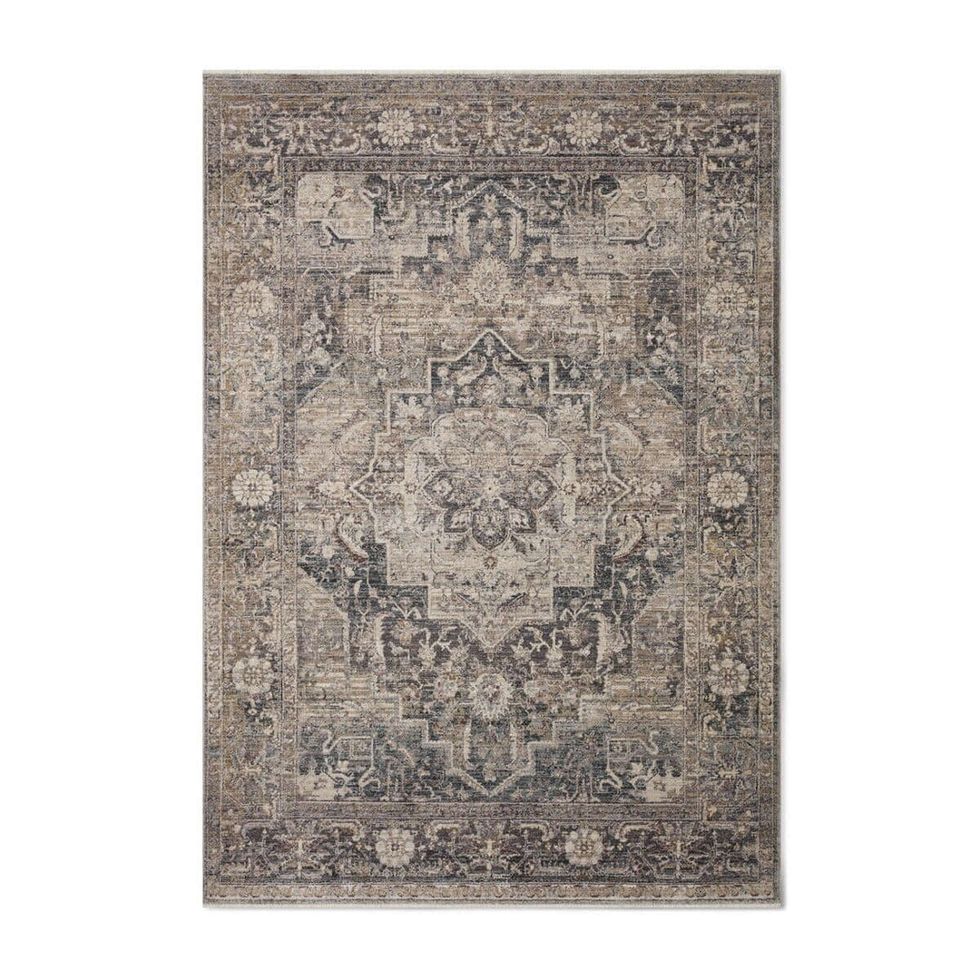 Traditional Distressed Loomed Rug with Vintage Medallion Pattern, Antique Style Area Carpet for Timeless Elegance in Modern Homes