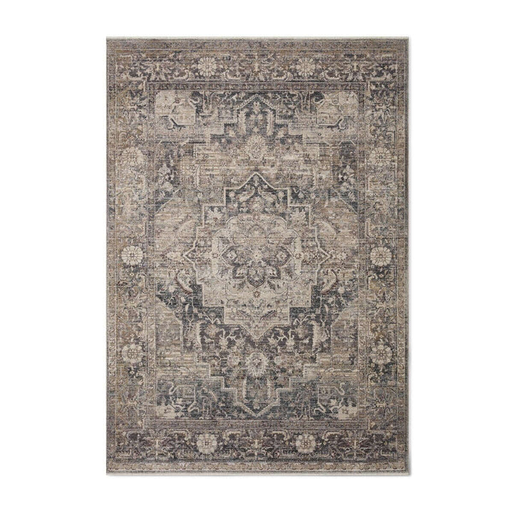 Traditional Distressed Loomed Rug with Vintage Medallion Pattern, Antique Style Area Carpet for Timeless Elegance in Modern Homes