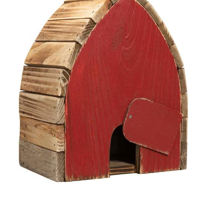 Vintage Farmhouse Red Wooden Birdhouse