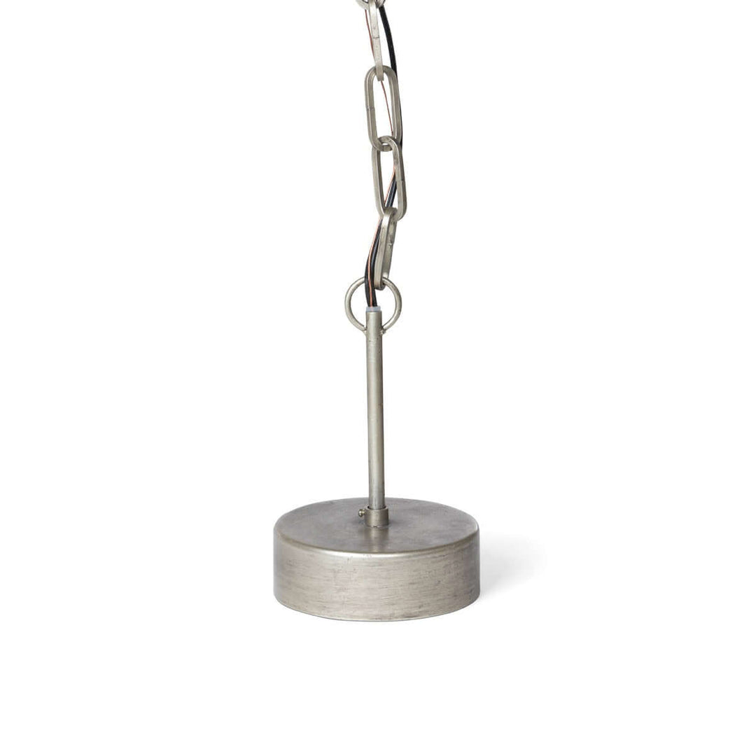 Vintage Industrial Pewter Chandelier