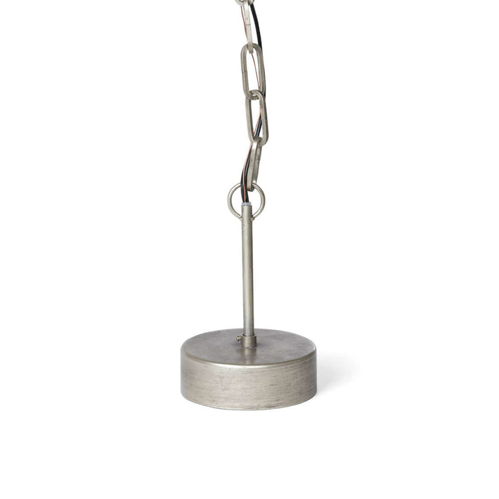 Vintage Industrial Pewter Chandelier