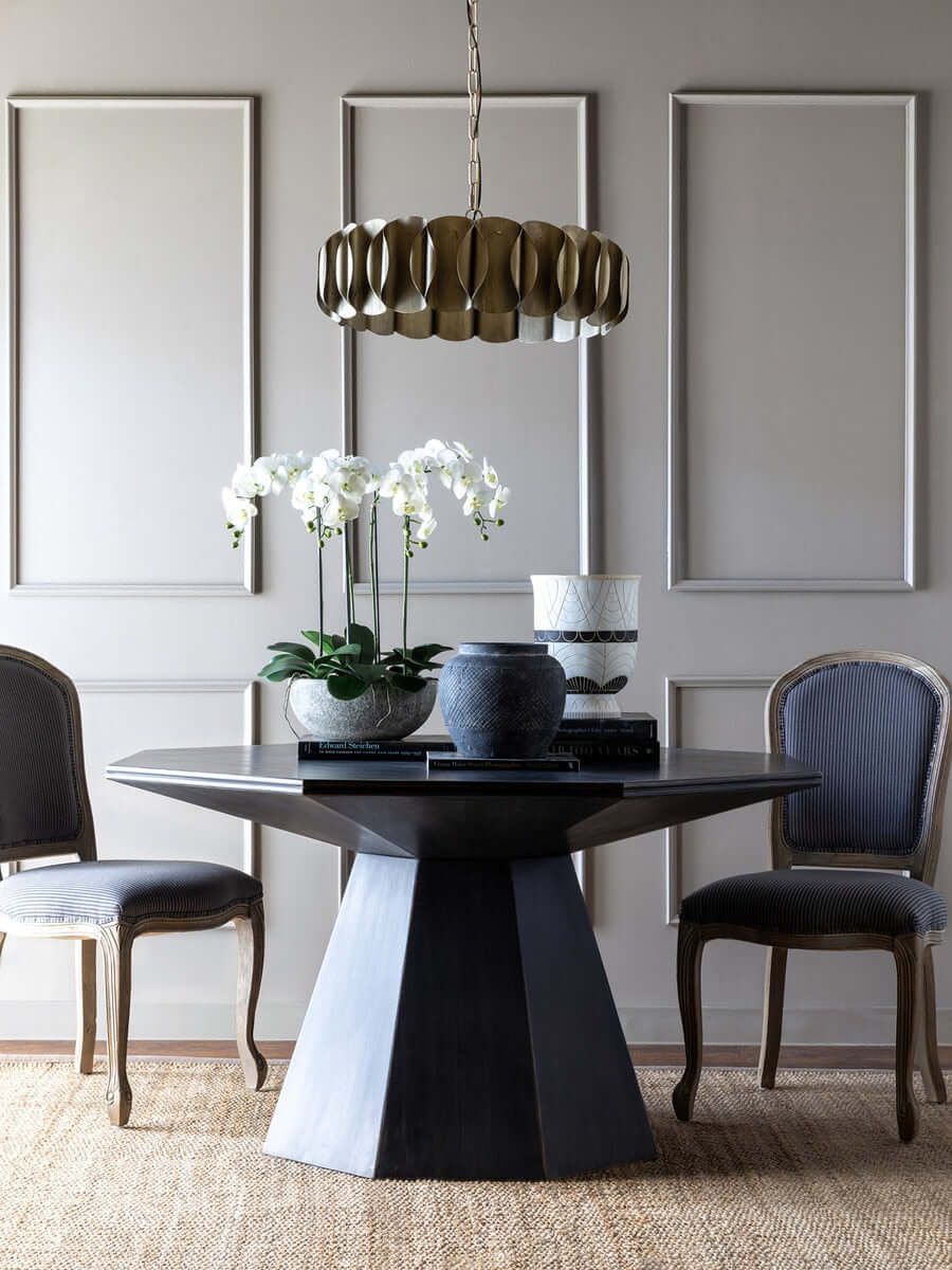 Vintage Industrial Pewter Chandelier