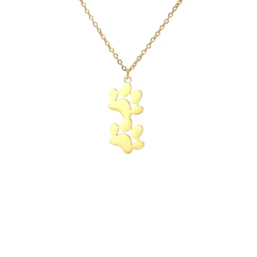 Double Paw Pendant Necklace