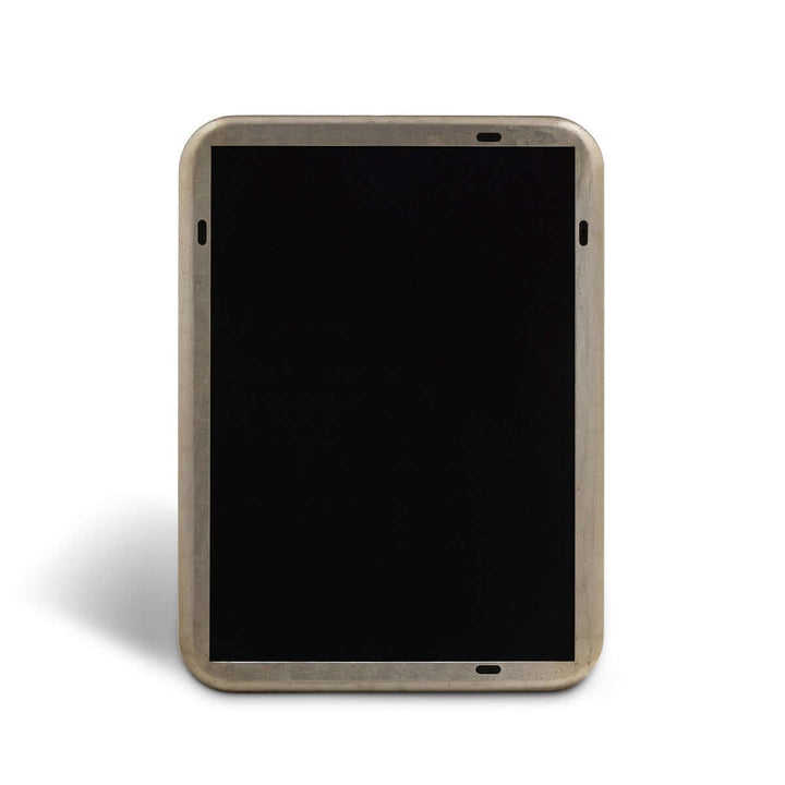 Art Deco Champagne Silver Wall Mirror with Beveled Glass in an elegant vintage design.