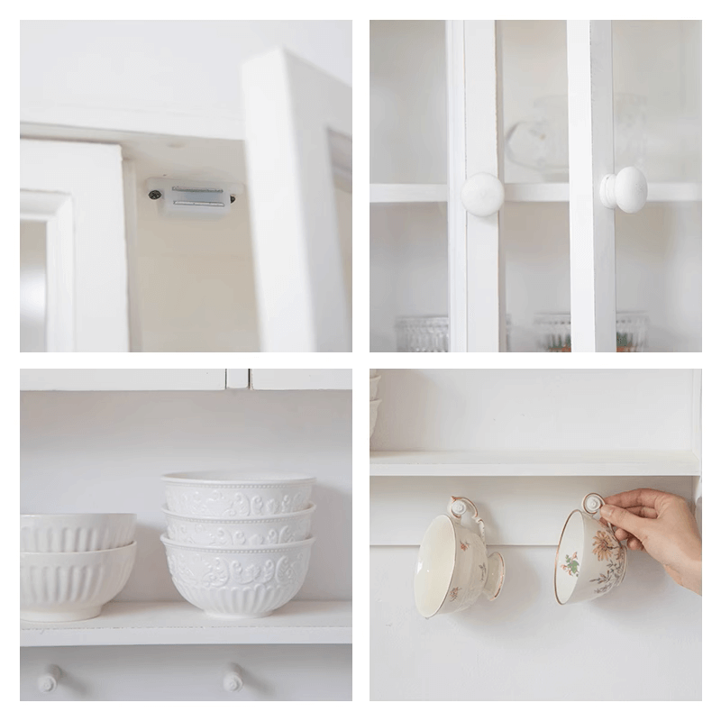 Illustration of Wall-Mounted Kitchen Cabinets For Small Kitchens With Floating Shelves