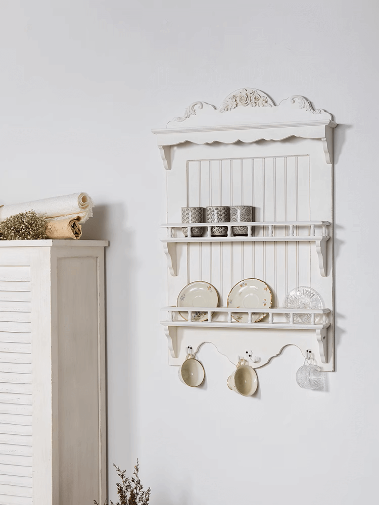 French Country Wall-mounted Dish Rack | Kitchen Storage – Vintage Shopper