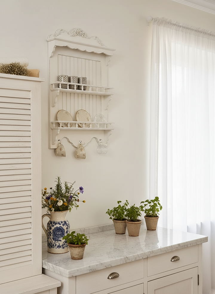 French Country Wall-mounted Dish Rack