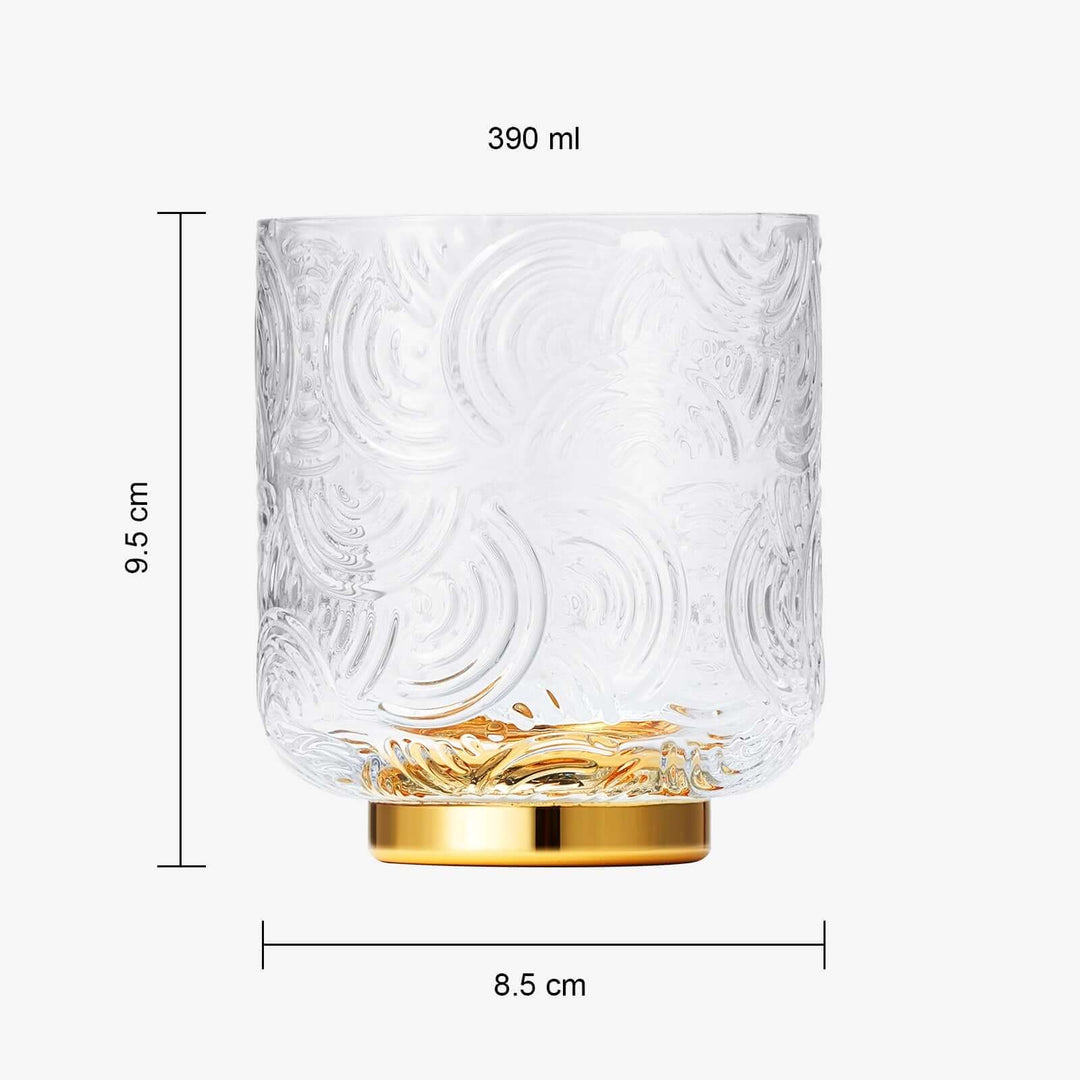 Art Deco Lowball Cocktail Glasses (Set of 2)