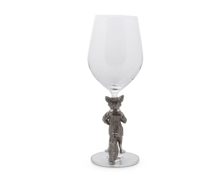 Goblet with a fox figure on a white background