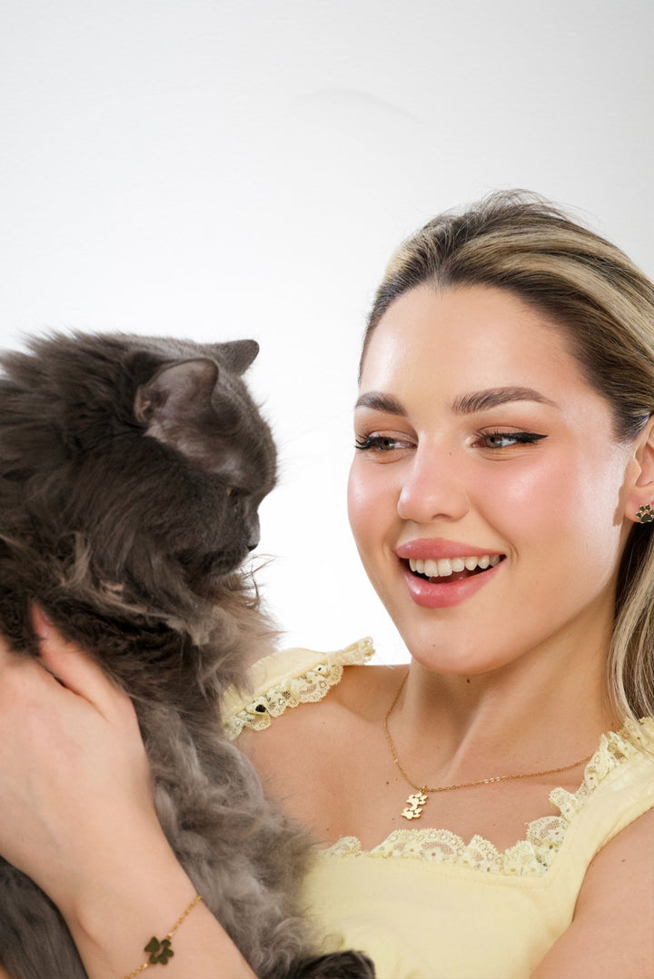 Double Paw Pendant Necklace