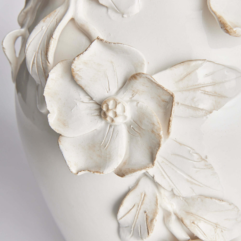 Handmade Italian Dogwood Flower Vase close up flowers