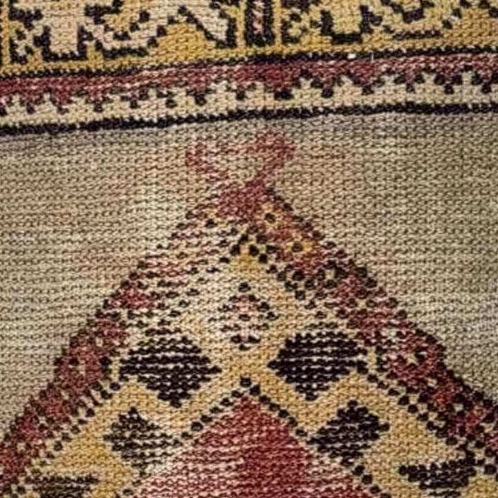 Close-up of pillow with geometric design