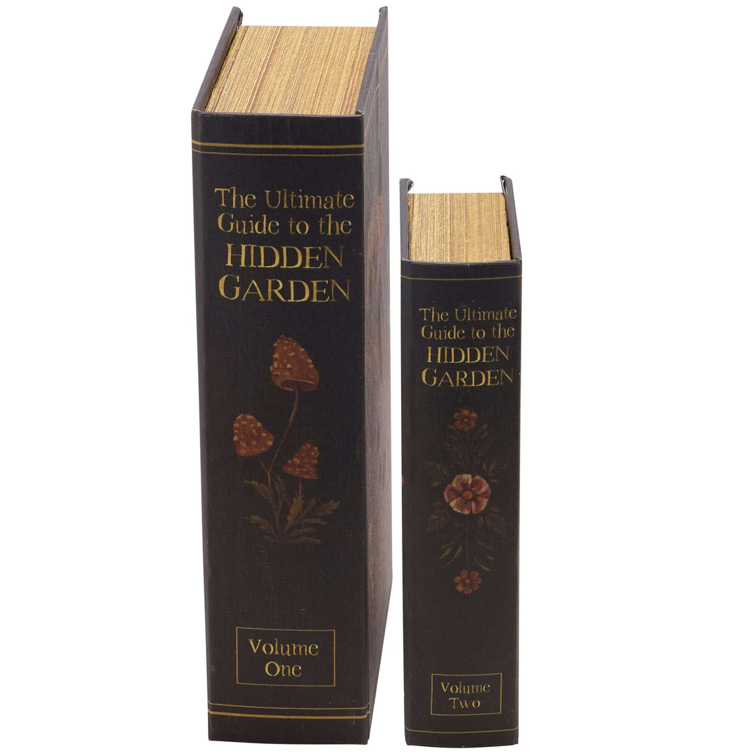 Two books titled 'The Ultimate Guide to the Hidden Garden' with floral designs on a white background.
