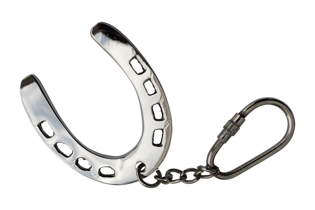 Silver-Tone Horseshoe Keychain
