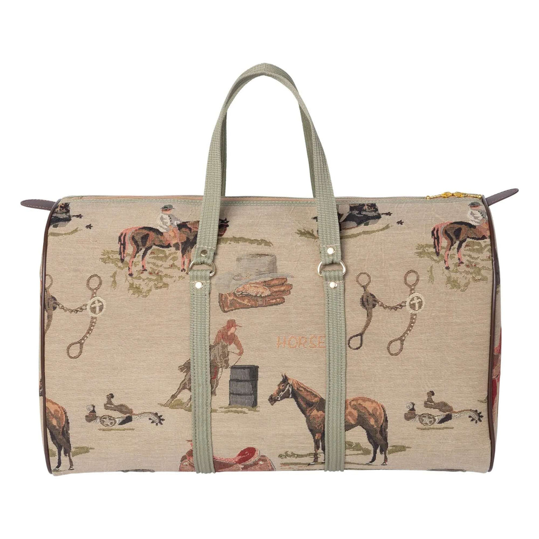 Western Equestrian Tapestry Duffle Bag