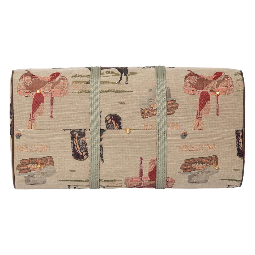 Western Equestrian Tapestry Duffle Bag