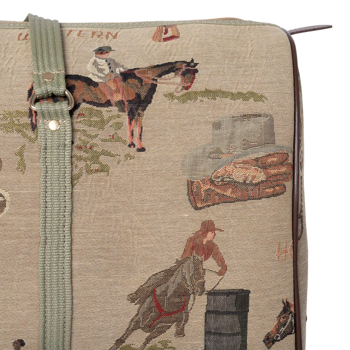 Western Equestrian Tapestry Duffle Bag