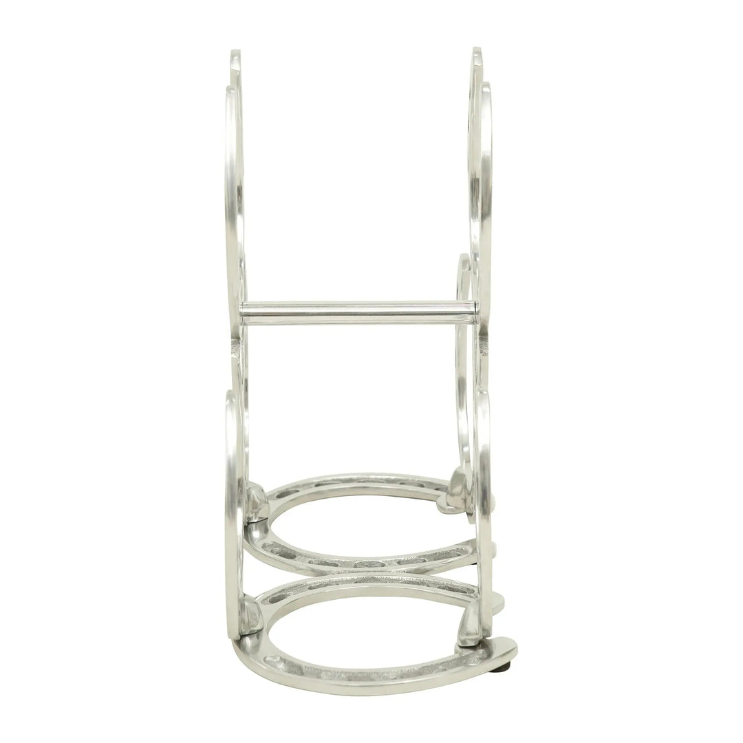 Silver Horseshoe Wine Rack