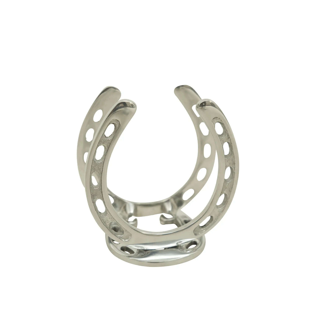 Silver Aluminum Horseshoe Napkin Holder