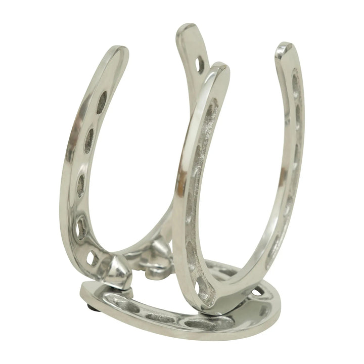 Silver Aluminum Horseshoe Napkin Holder
