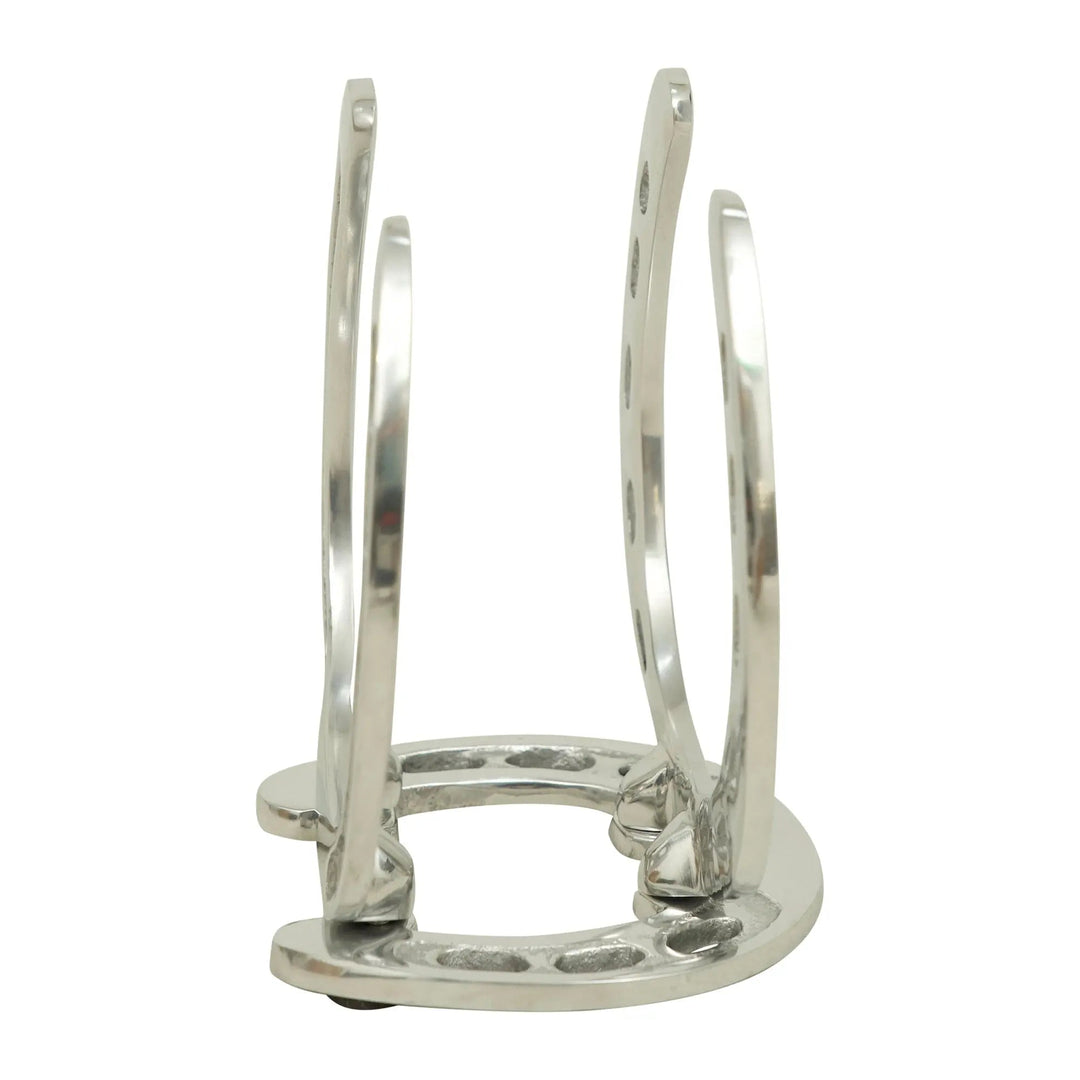 Silver Aluminum Horseshoe Napkin Holder