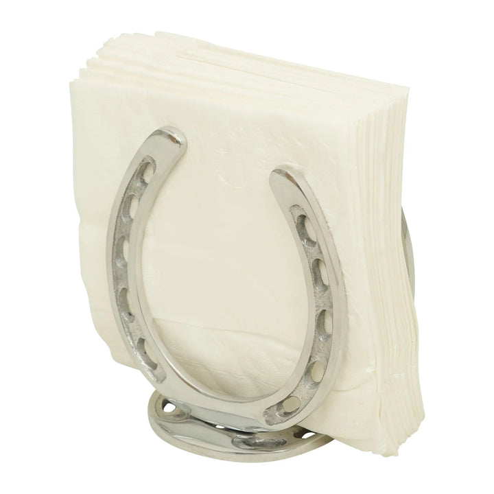 Silver Aluminum Horseshoe Napkin Holder