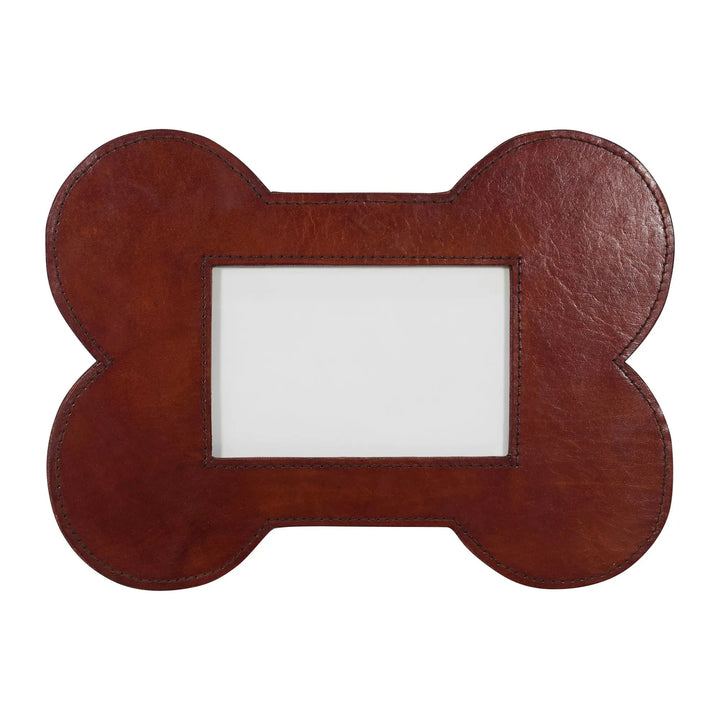 Leather Bone-Shaped Dog Photo Frame