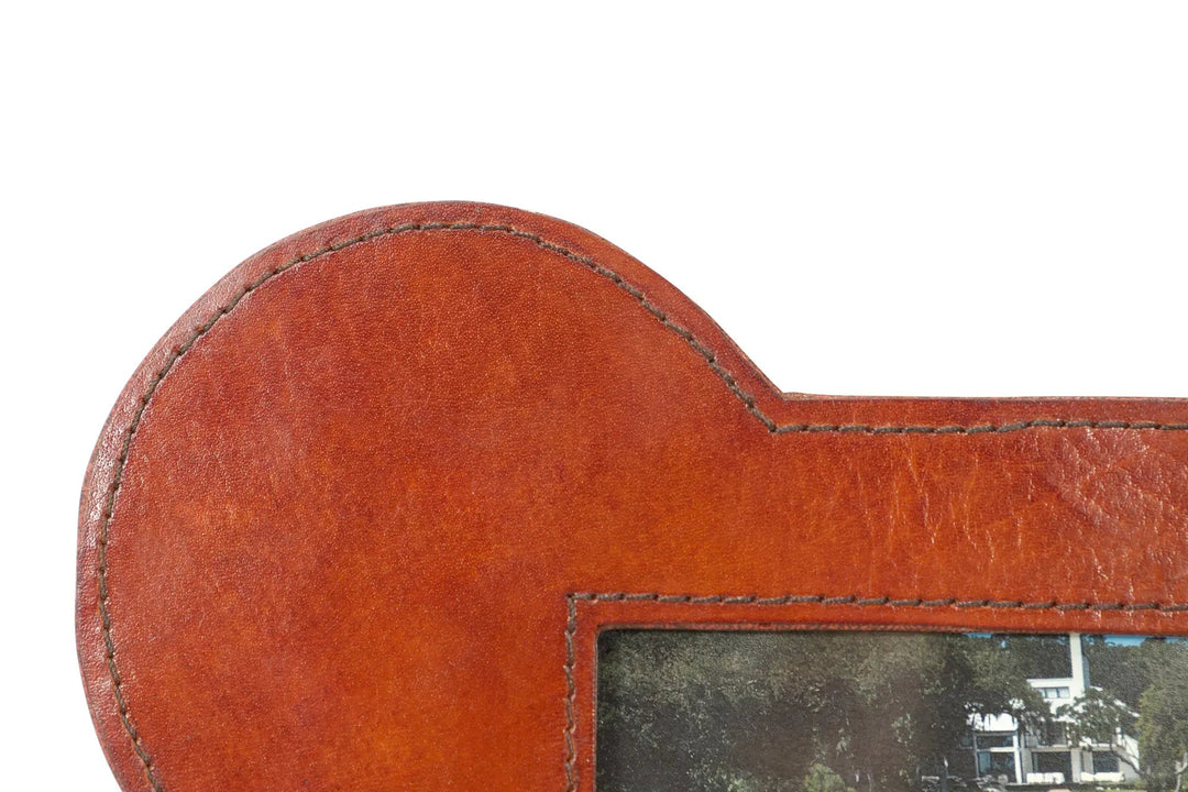 Leather Bone-Shaped Dog Photo Frame