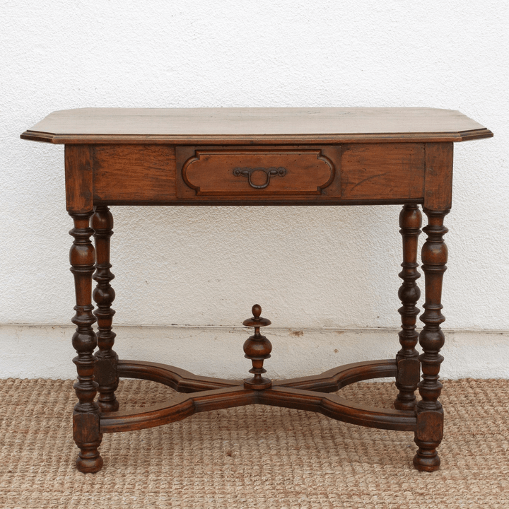 19th Century French Walnut Antique Writing Table