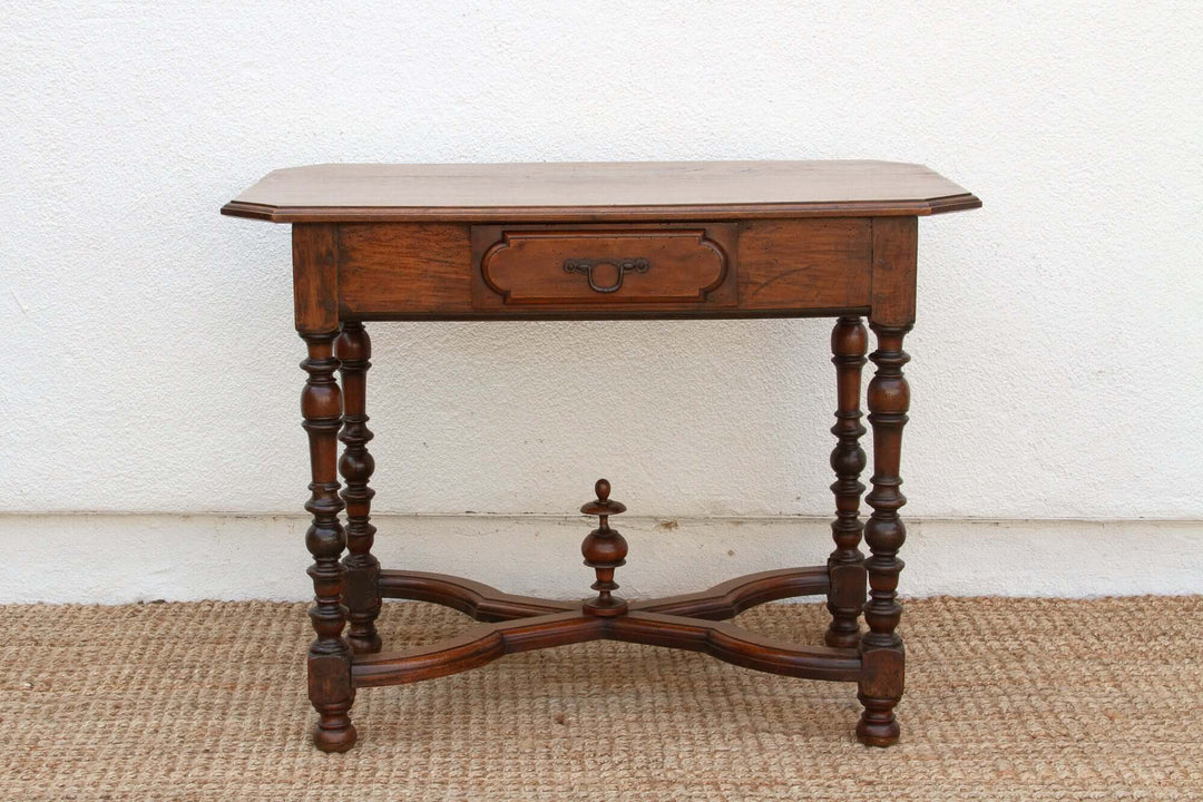 19th Century French Walnut Antique Writing Table