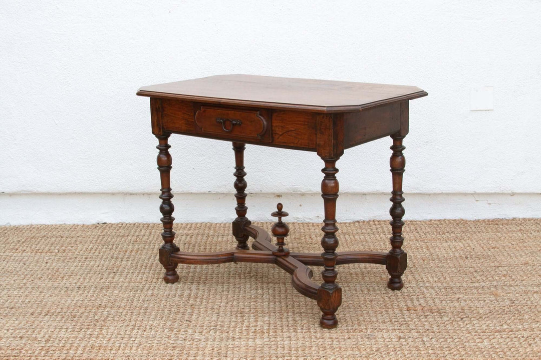 19th Century French Walnut Antique Writing Table