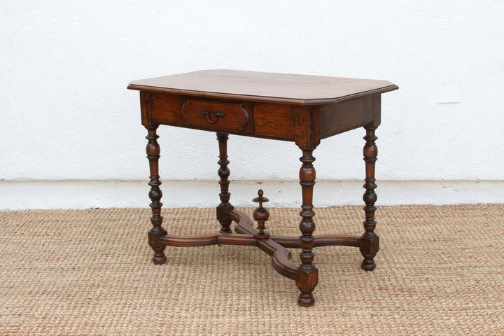 19th Century French Walnut Antique Writing Table