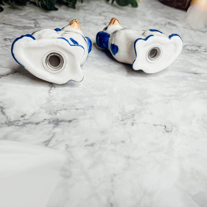Blue & White Staffordshire Dog Salt & Pepper Shakers