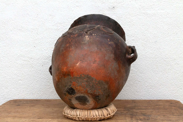 Antique Guatemalan Large Floral Olla