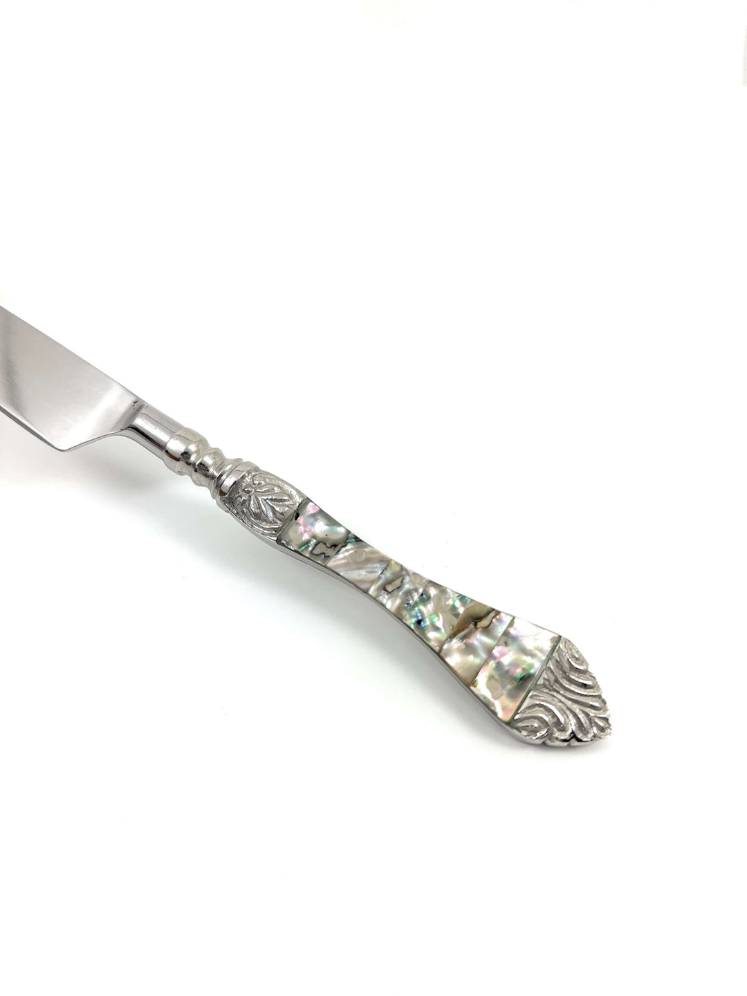 Vintage Coastal Flatware Set with Abalone Inlay Handles (Set of 20)