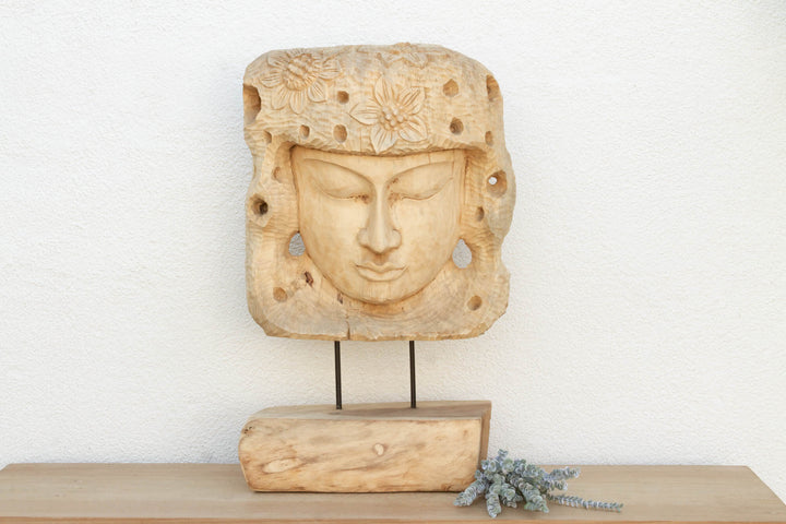 Antique Teak Buddha Sculpture from Madura