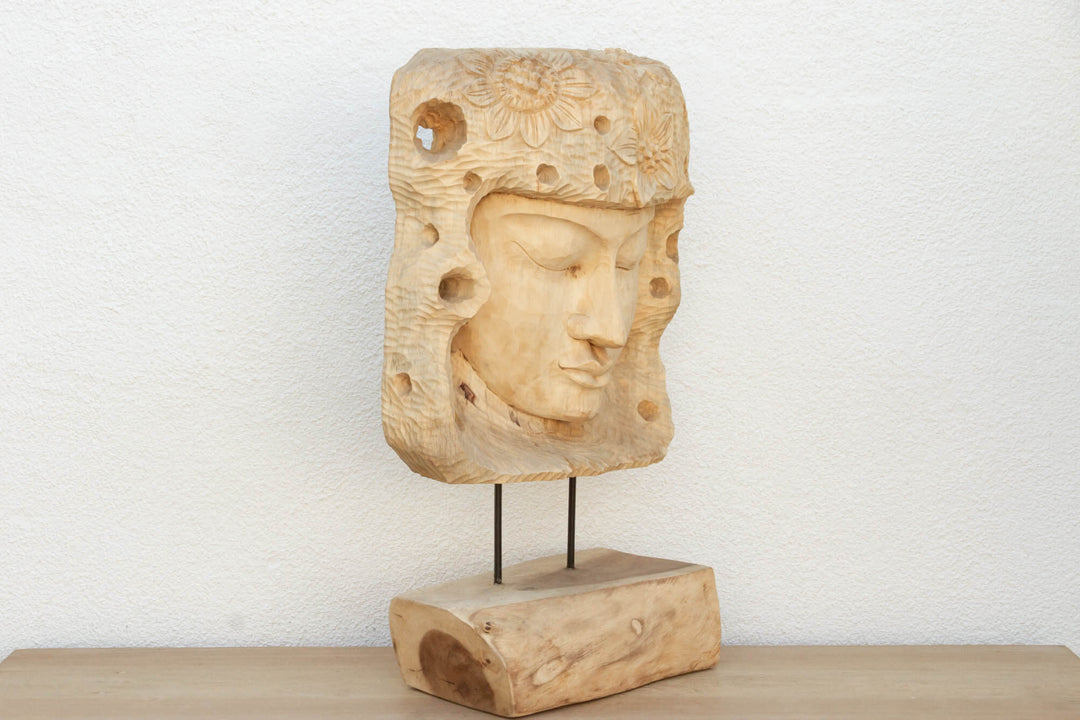 Antique Teak Buddha Sculpture from Madura