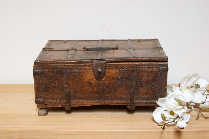 Hand-Carved Antique Cedar Chest