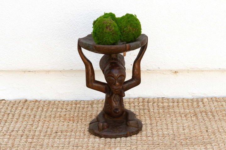 Antique African Luba Sculpture Stool