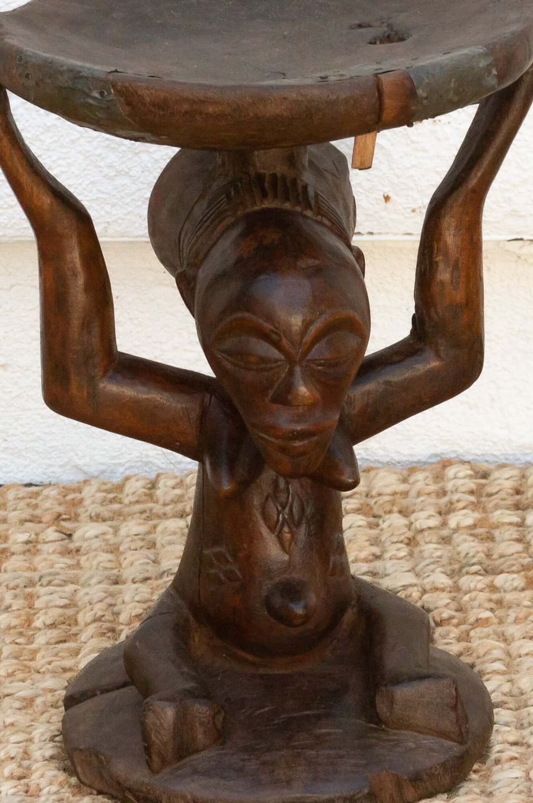 Antique African Luba Sculpture Stool