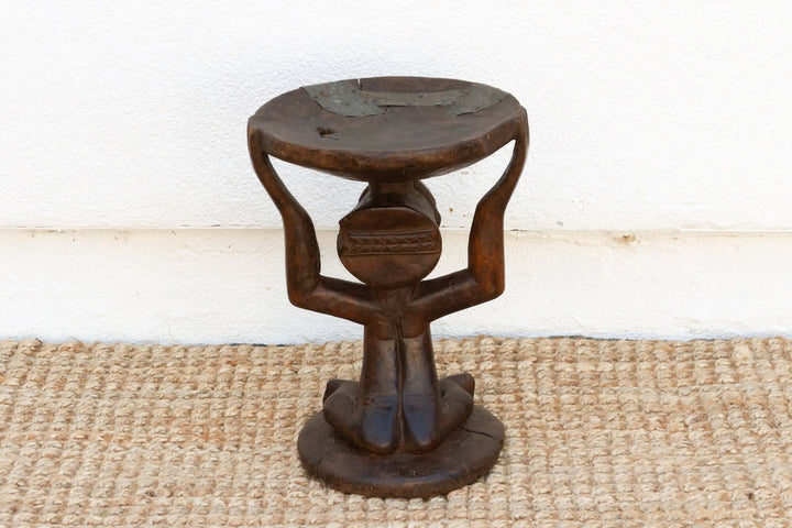 Antique African Luba Sculpture Stool
