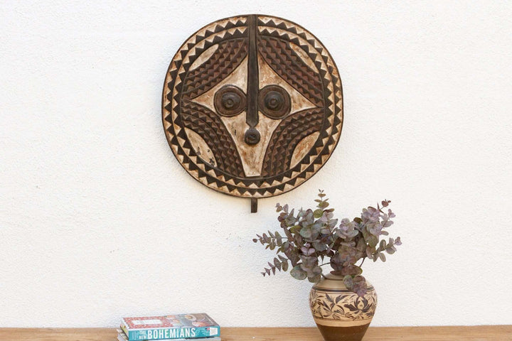 Vintage Bobo African Sun Mask from Burkina Faso