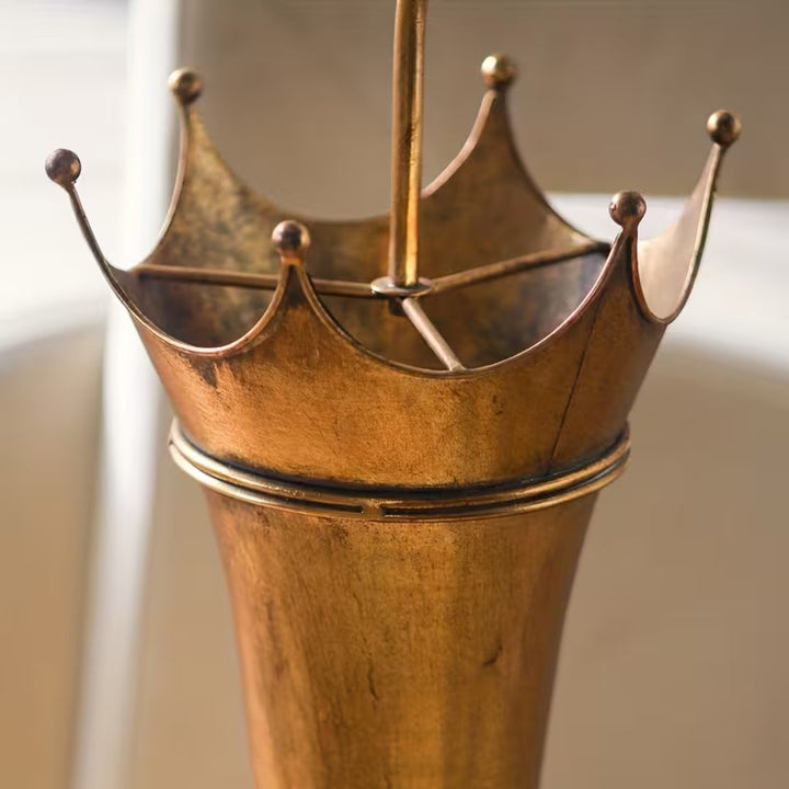 Antique Style Brass Crown Umbrella Stand