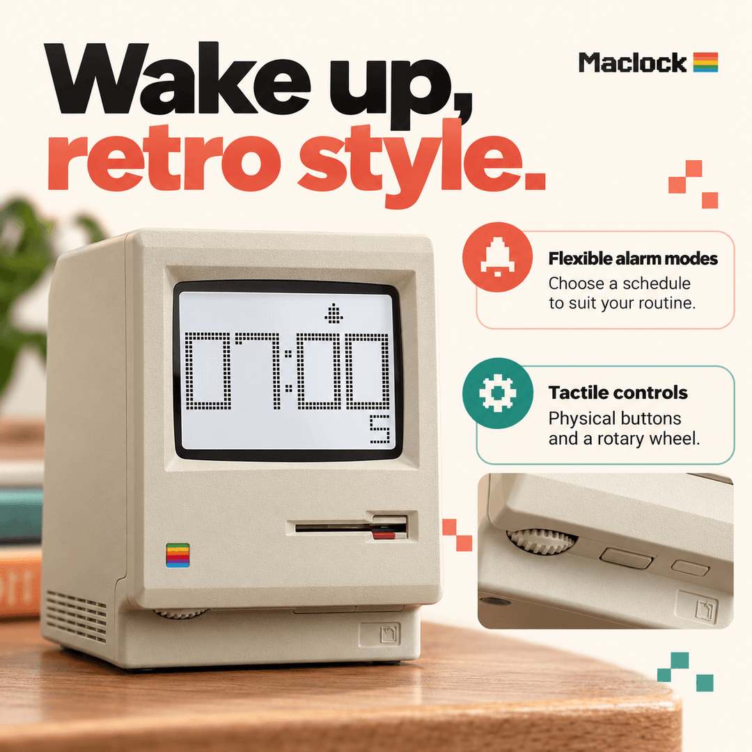 Maclock Retro Computer Alarm Clock