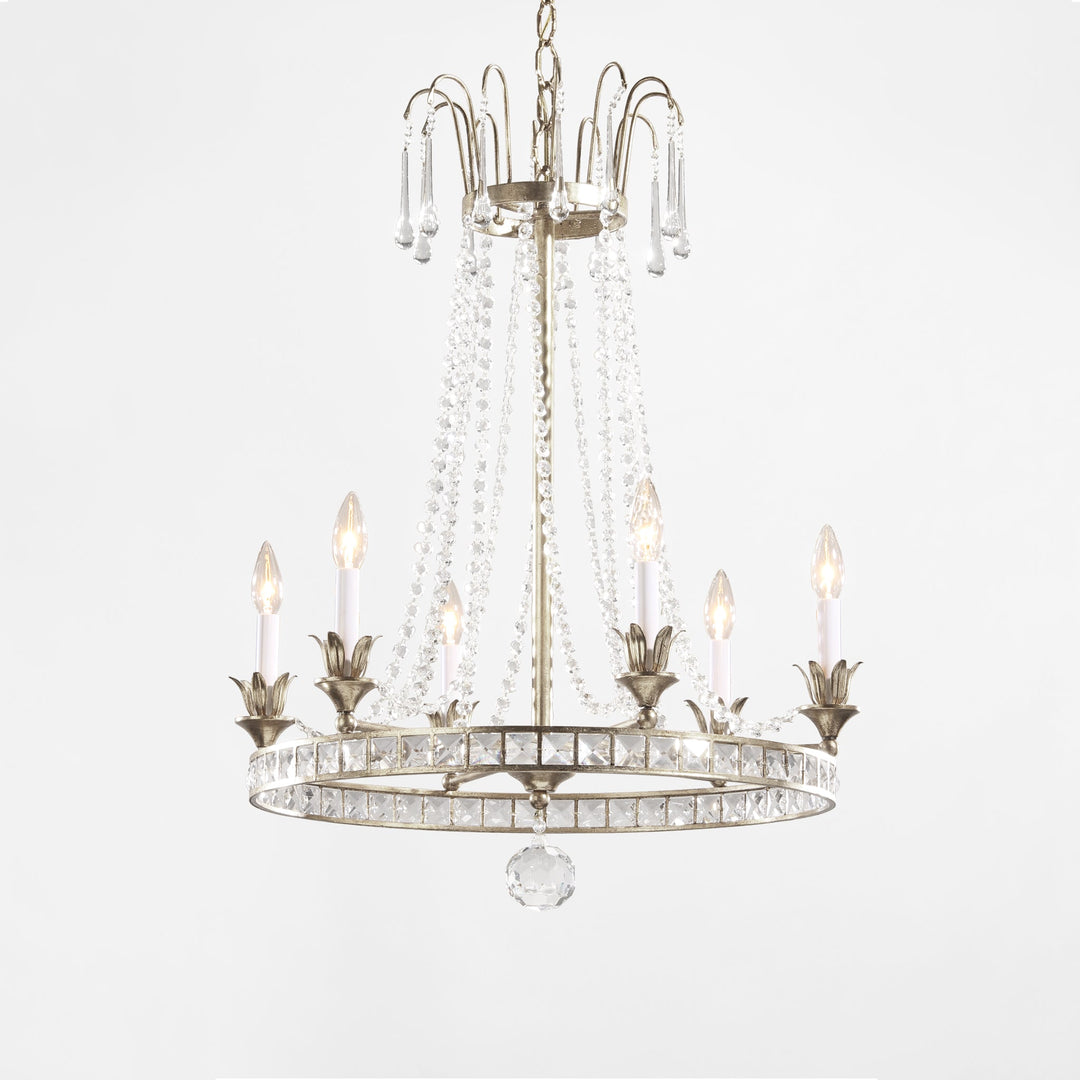Vintage Glamour Gold and Crystal Chandelier