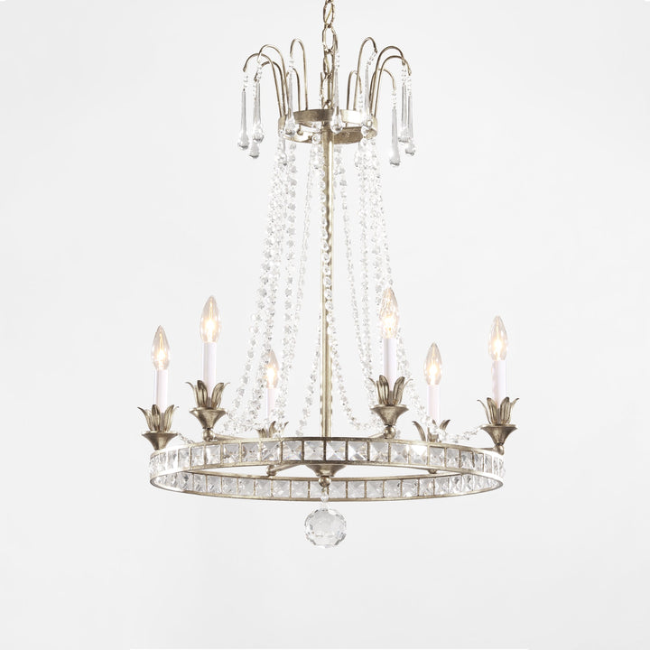 Vintage Glamour Gold and Crystal Chandelier