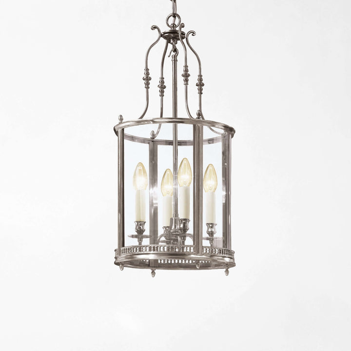 Decorative pendant light fixture on a white background
