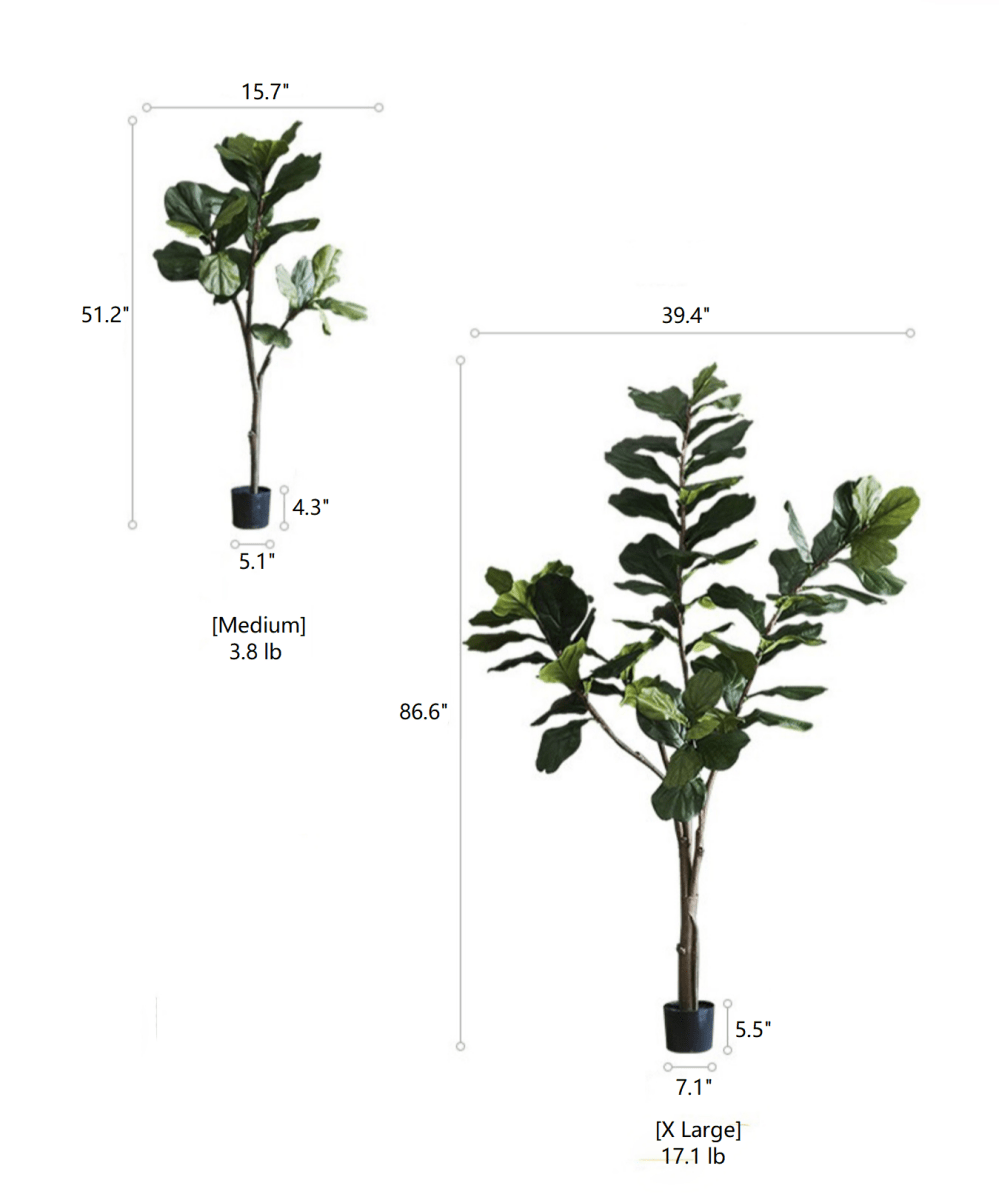 Artificial Tree Fiddle Leaf Tree In Pot