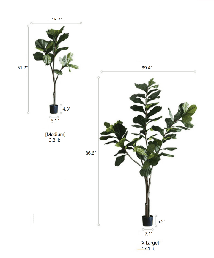 Artificial Tree Fiddle Leaf Tree In Pot